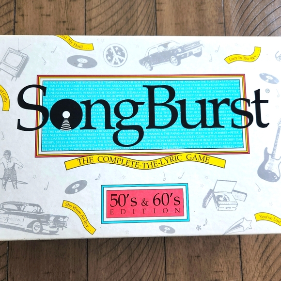 Song Burst 50s and 60s Edition The Lyric Game Very Good Songburst Complete 1991 - Picture 1 of 16